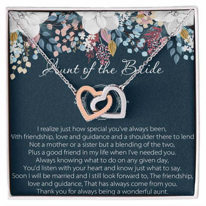 Aunt Of Bride Gift Aunt Of The Bride Necklace Aunt Interlocking Hearts Necklace Wedding Giftaunt Gift For Your Wedding Wedding Gift Aunt