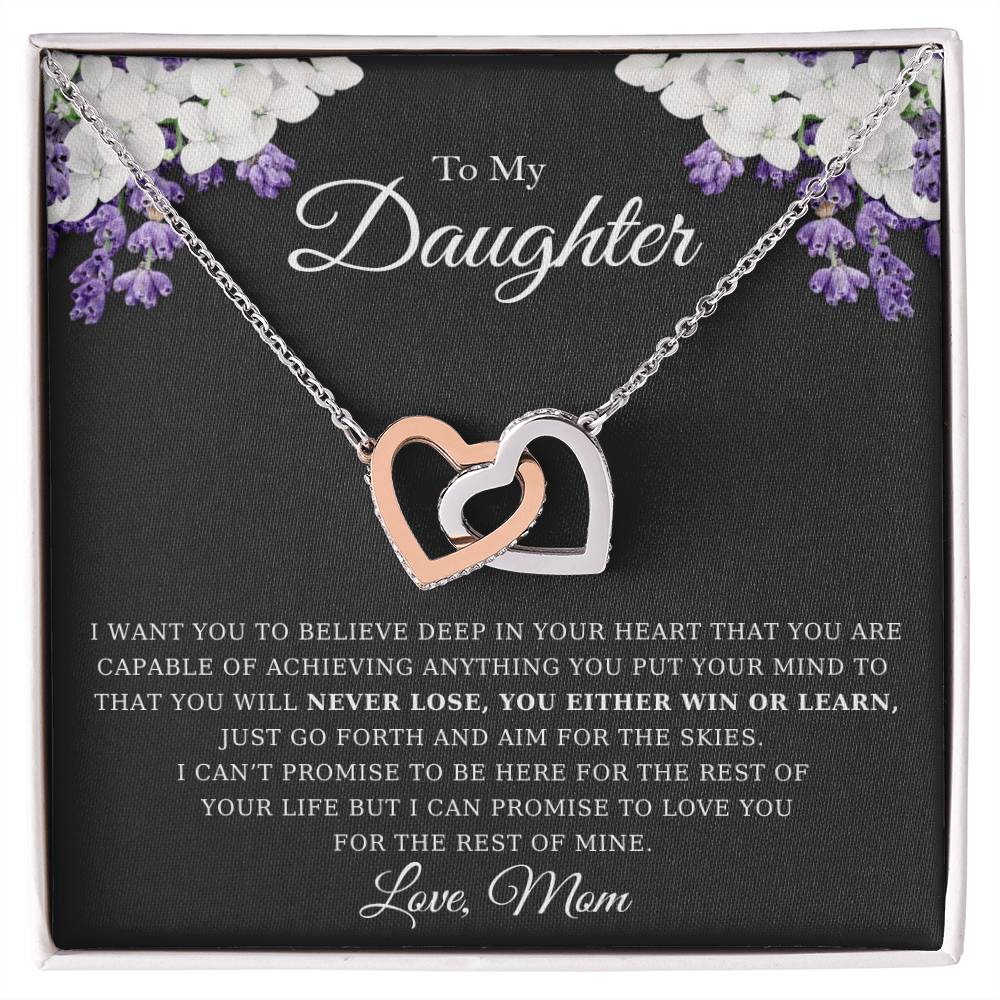 Gift For Daughter From Mom To My Daughter Daughter Birthday Jewelry Gift Grown Up Daughter Necklace From Mom Interlocking Hearts Necklace