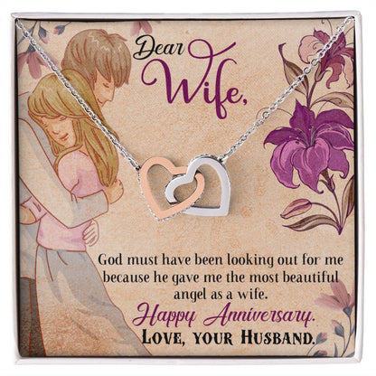 Dear Wife Interlocking Hearts Necklace