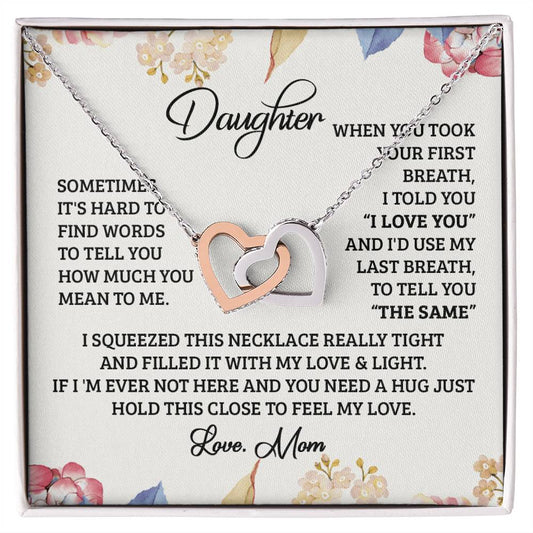 Use Last Breath Interlocking Hearts Necklace