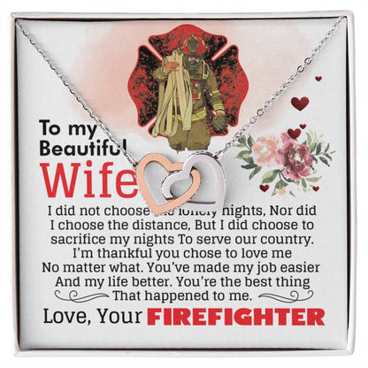 Firefighter'S Wife - Interlocking Heart Necklace Interlocking Hearts Necklace