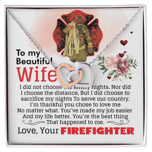Firefighter'S Wife - Interlocking Heart Necklace Interlocking Hearts Necklace
