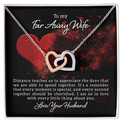 To My Wife Necklace Anniversary Gift For Wife Birthday Gift For Wife Gift For Wife Necklace For Wife Gift For Wife Birthday Interlocking Hearts Necklace