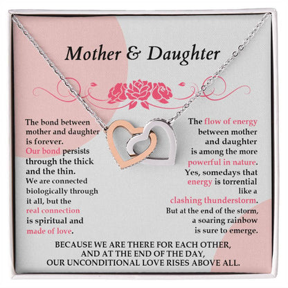 Gift For Mom - We Are Connected - Interlocking Interlocking Hearts Necklace