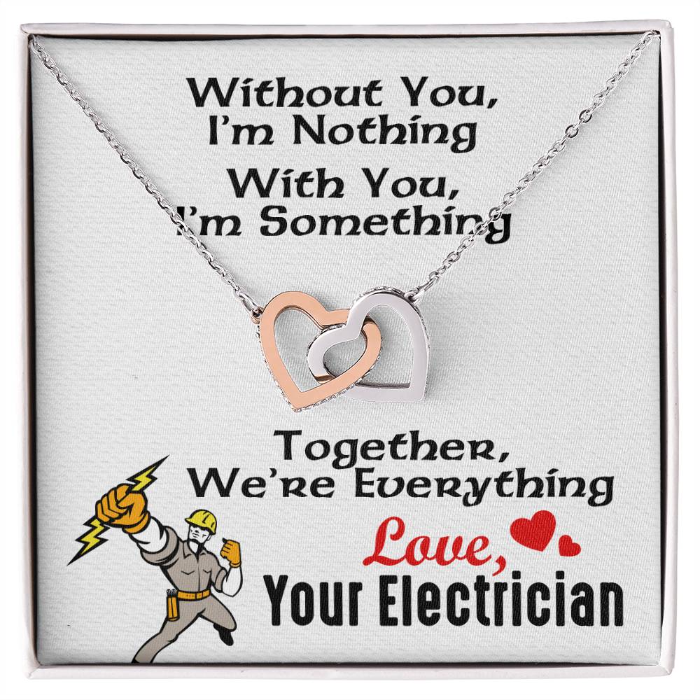Electrician'S Girlfriend- Interlocking Heart Necklace Interlocking Hearts Necklace