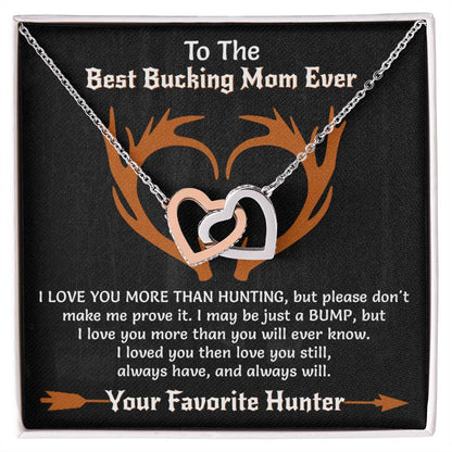 Best Bucking Mom Ever - Necklace - Mother'S Day Interlocking Hearts Necklace