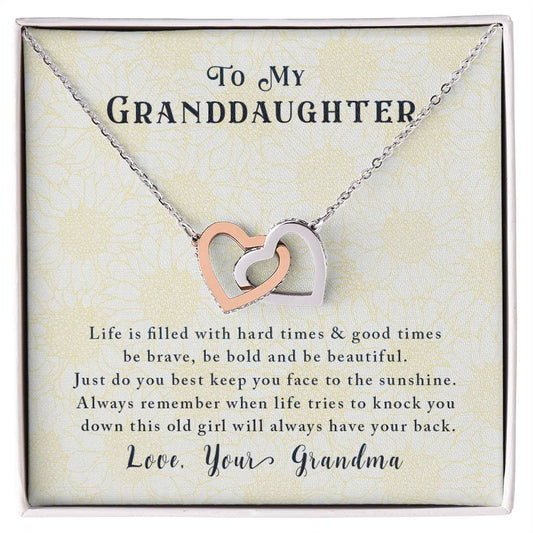 Gift For Granddaughter - Interloking Hearts Necklace Interlocking Hearts Necklace