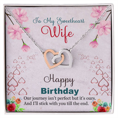 To My Wife Interlocked Hearts Necklace Gift For Wife Love Your Wifehusband Gift Wifelove Your Husbnad. Interlocking Hearts Necklace