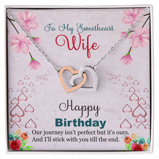 To My Wife Interlocked Hearts Necklace Gift For Wife Love Your Wifehusband Gift Wifelove Your Husbnad. Interlocking Hearts Necklace