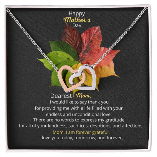 Gift For Mom Interlocking Hearts Mother'S Day Gift Birthday Gift For Mom Interlocking Hearts Necklace