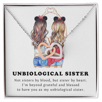 Unbiological Sister Interlocking Heart Necklace Interlocking Hearts Necklace