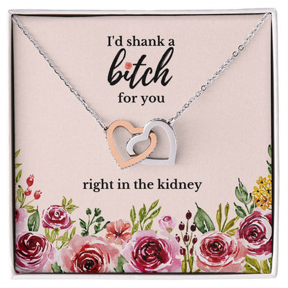 Best Friend Gift Sister Birthday Gift Funny Gift For Friend Birthday Gift For Best Friend Sister Gift Interlocking Hearts Necklace