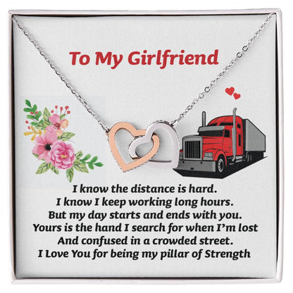 Gift For Girlfriend - Interlocking Heart Necklace Interlocking Hearts Necklace