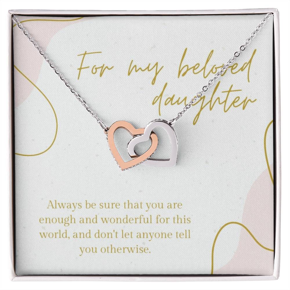 For My Beloved Daughter ???? - Interlocked Hearts Interlocking Hearts Necklace