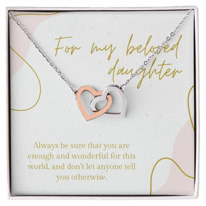 For My Beloved Daughter ???? - Interlocked Hearts Interlocking Hearts Necklace