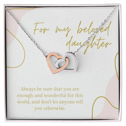 For My Beloved Daughter ???? - Interlocked Hearts Interlocking Hearts Necklace