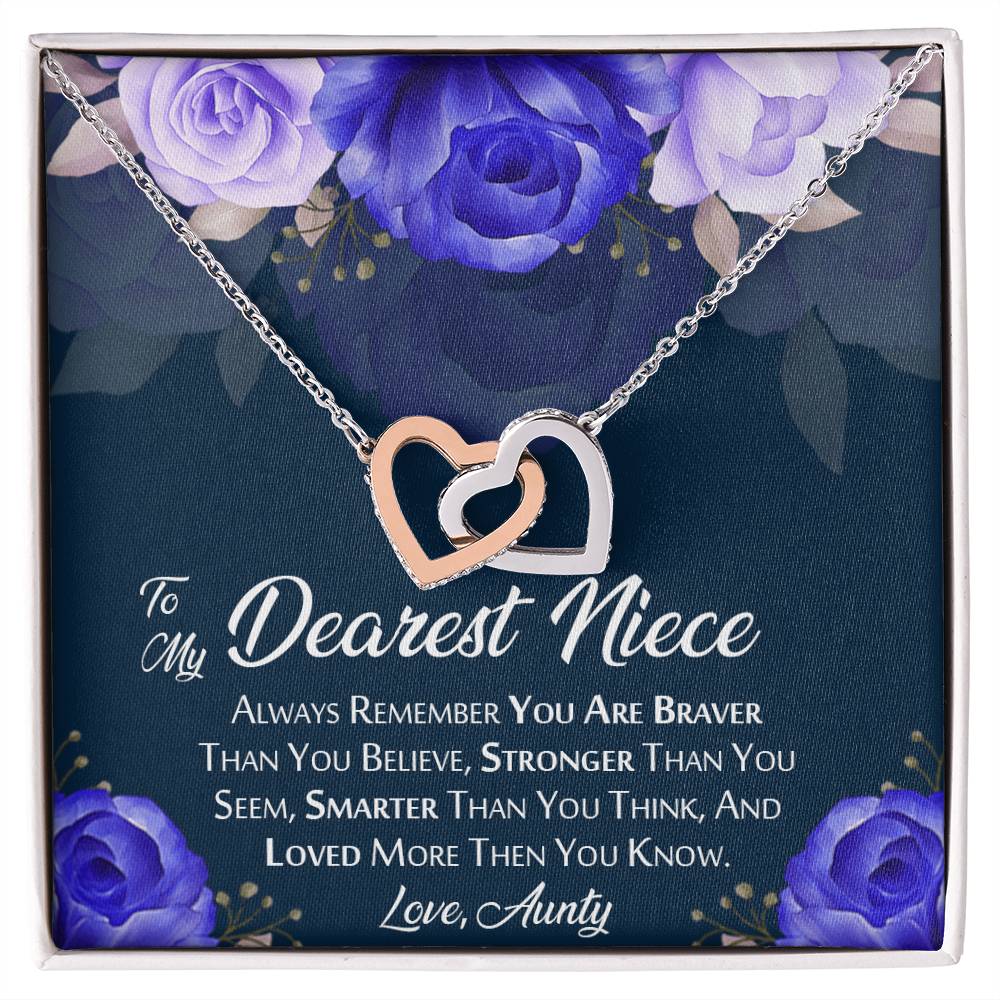 Beautiful Gift For Niece From Aunty Interlocking Hearts Necklace