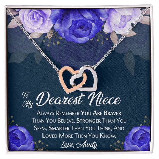 Beautiful Gift For Niece From Aunty Interlocking Hearts Necklace