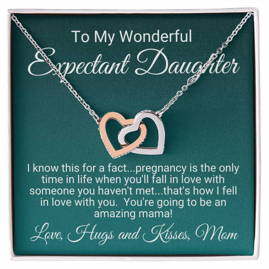 Expectant Daughter Interlocking Hearts Necklace