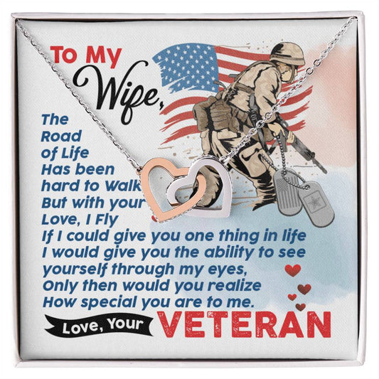 Veteran'S Wife - Interlocking Heart Necklace Interlocking Hearts Necklace