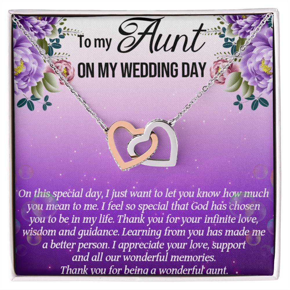 Aunt Of The Bride Gift Aunt Wedding Gift Aunt Of The Bride Interlocking Hearts Necklacewedding Gift For Auntaunt Necklacethank You Gift
