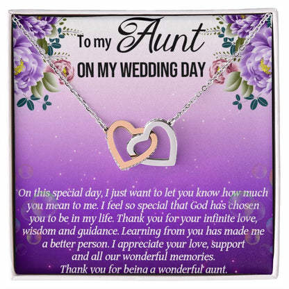 Aunt Of The Bride Gift Aunt Wedding Gift Aunt Of The Bride Interlocking Hearts Necklacewedding Gift For Auntaunt Necklacethank You Gift