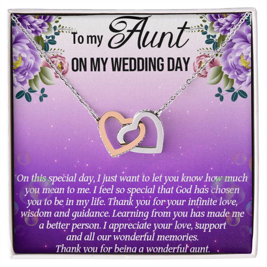 Aunt Of The Bride Gift Aunt Wedding Gift Aunt Of The Bride Interlocking Hearts Necklacewedding Gift For Auntaunt Necklacethank You Gift