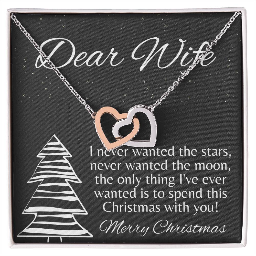 Wife Christmas Gift Christmas Gift For Wife Gift For Wife Birthday Wife Birthday Gift Wife Gift From Husband Wife Necklace Gift Interlocking Hearts Necklace