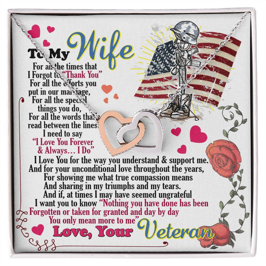 Veteran'S Wife - Interlocking Heart Necklace Interlocking Hearts Necklace