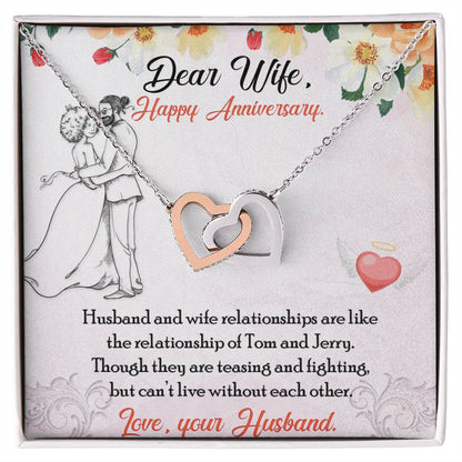 Double Hearts Interlocking Hearts Necklace