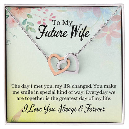 Best Gift For Future Wife Interlocking Hearts Necklace