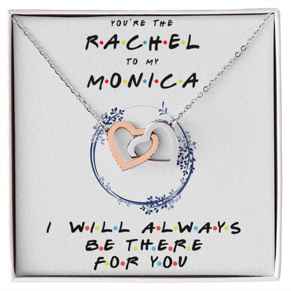 You'Re The Monica To My Phoebe Necklace Gift Bestfriend Birthday Gift Best Friend Gifts Friends Tv Show Necklace Friendship Necklace Interlocking Hearts Necklace