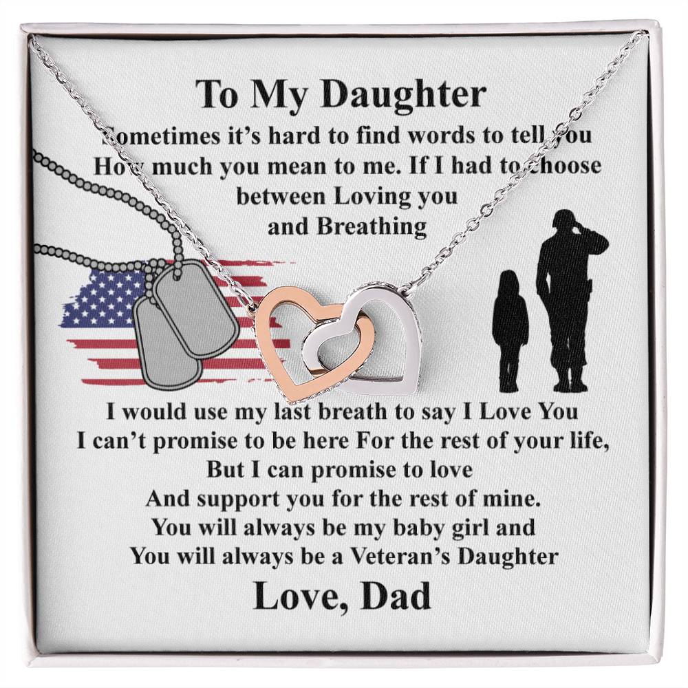 Veteran'S Daughter - Interlocking Heart Necklace Interlocking Hearts Necklace