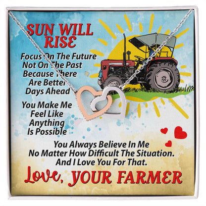 Farmer'S Girl - Interlocking Necklace Interlocking Hearts Necklace