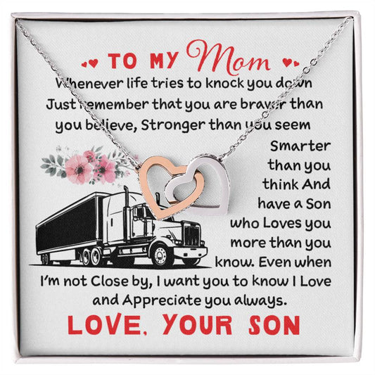 Trucker'S Mom - Interlocking Heart Necklace Interlocking Hearts Necklace