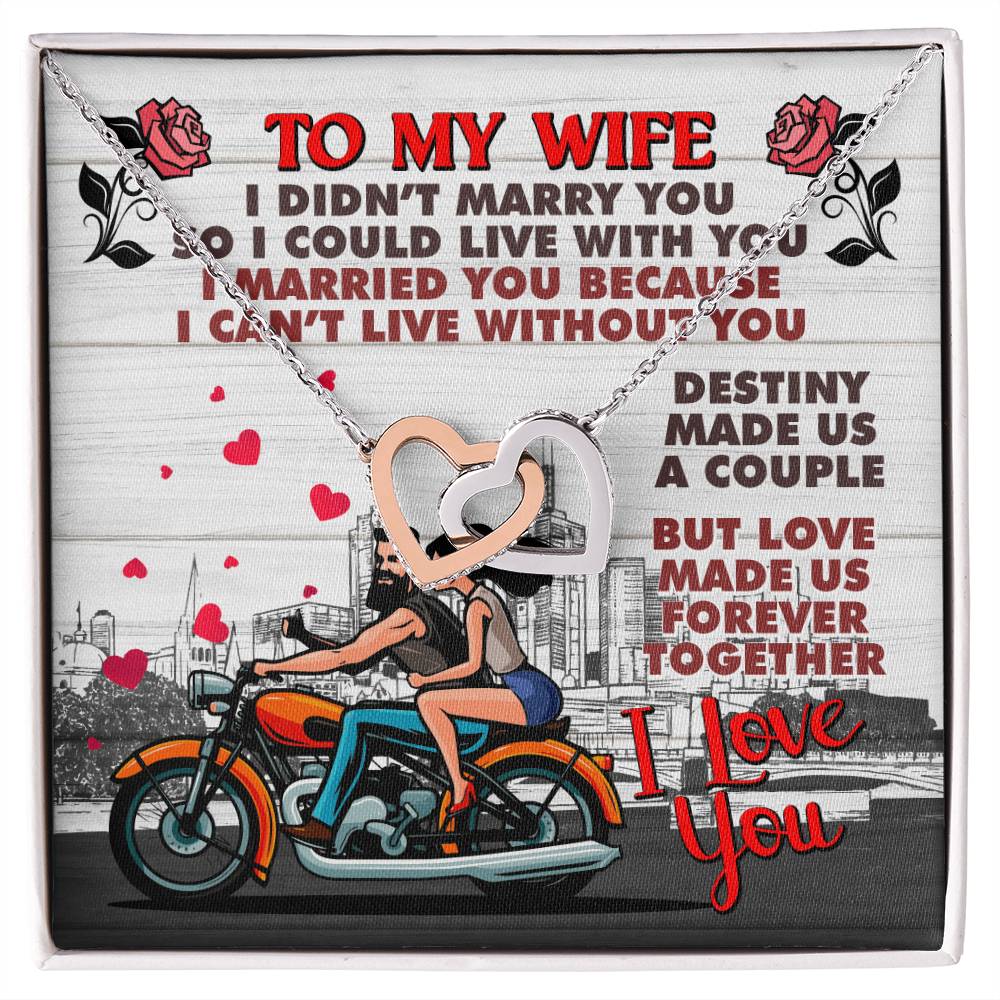 Biker'S Wife - Interlocking Heart Necklace Interlocking Hearts Necklace