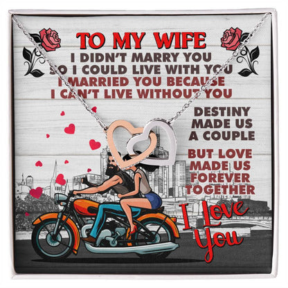 Biker'S Wife - Interlocking Heart Necklace Interlocking Hearts Necklace