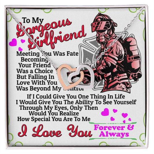 Firefighter'S Girlfriend - Interlocking Heart Necklace Interlocking Hearts Necklace