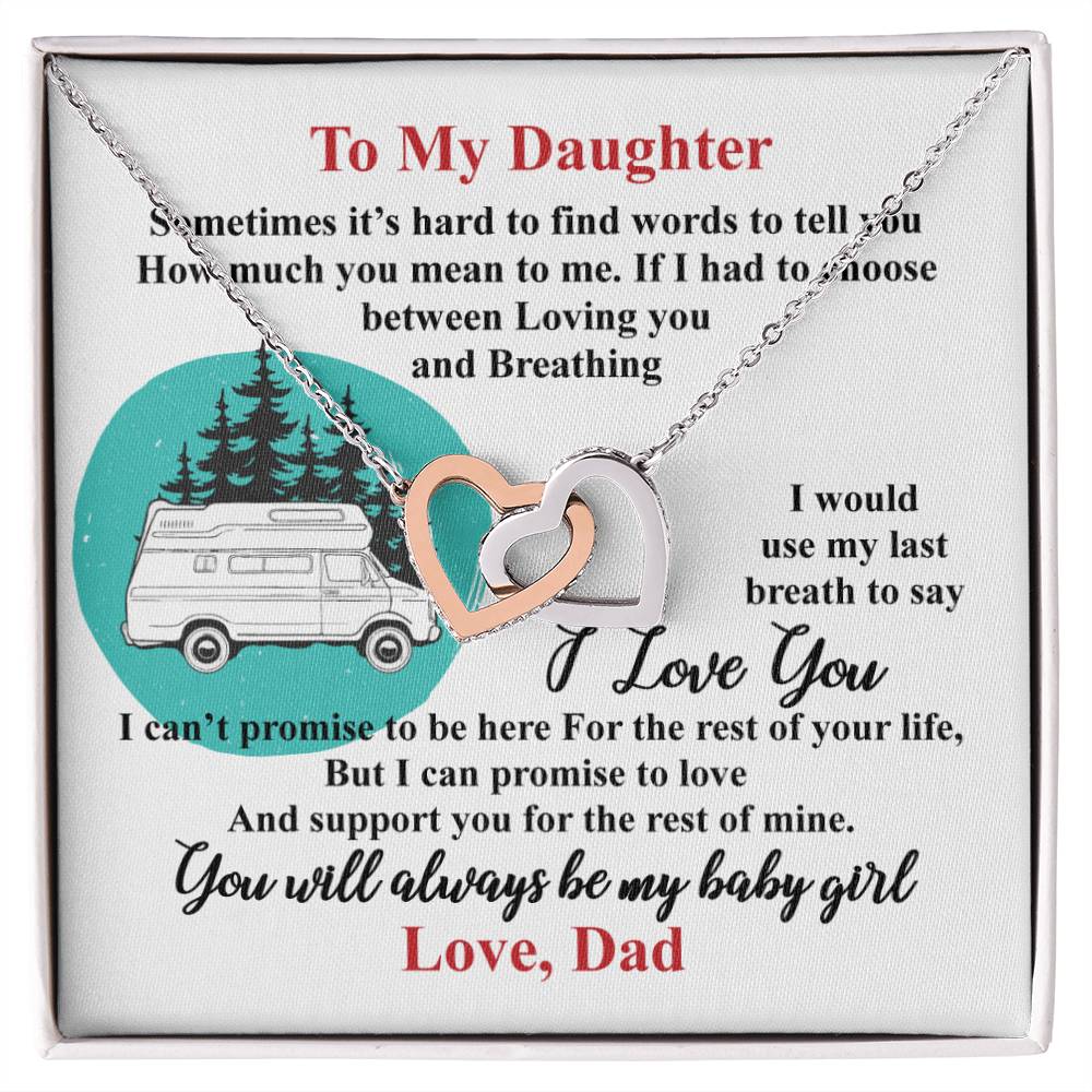 Gift For Daughter - Interlocking Heart Necklace Interlocking Hearts Necklace