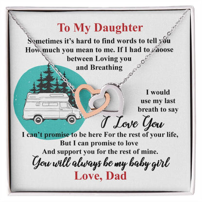 Gift For Daughter - Interlocking Heart Necklace Interlocking Hearts Necklace