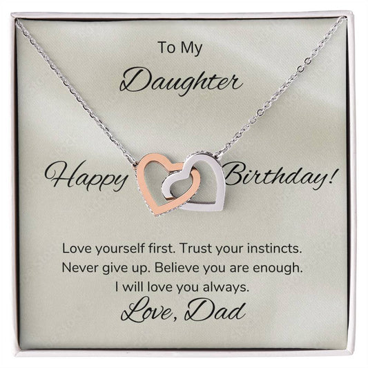 A Stunning Birthday Gift For A Beautiful Daughter - The Beautiful Interlocking Hearts Necklace