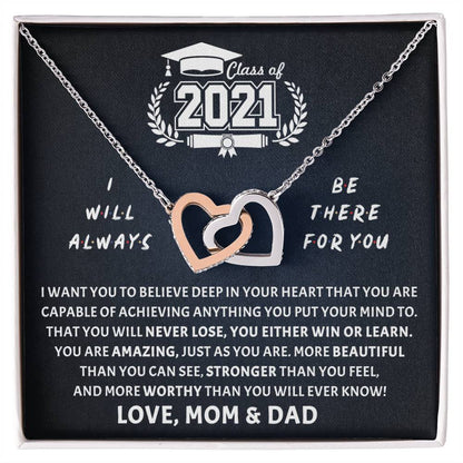 Be There For You Interlocking Hearts Necklace