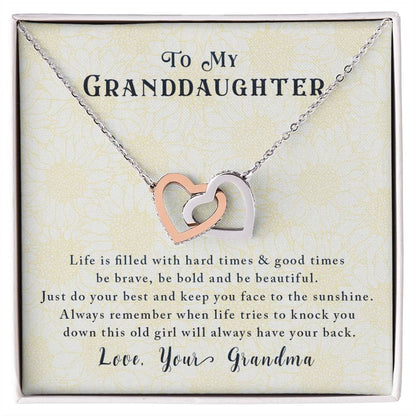 Gift For Granddaughter - Interlocking Hearts Necklace