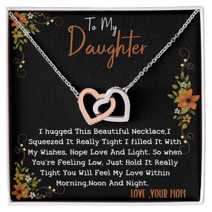 Gift For Daughter Interlocking Hearts Necklace