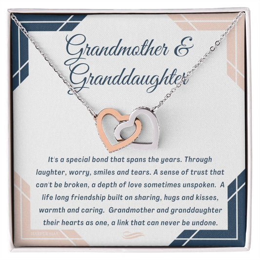 17. Grandmother And Granddaughter Interlocking Hearts Necklace