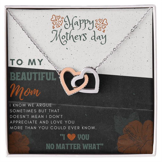 For Your Beautiful Mom On This Mother'S Day Interlocking Hearts Necklace