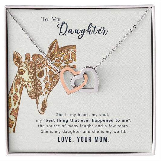 Gift For Daughter From Mom Daughter Mother Necklace Interlocking Hearts Necklace