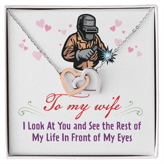 Welder'S Wife - Interlocking Heart Necklace Interlocking Hearts Necklace