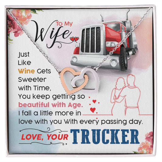 Trucker'S Wife - Interlocking Heart Necklace Interlocking Hearts Necklace