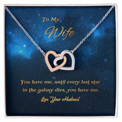 You Have Me Interlocking Hearts Necklace